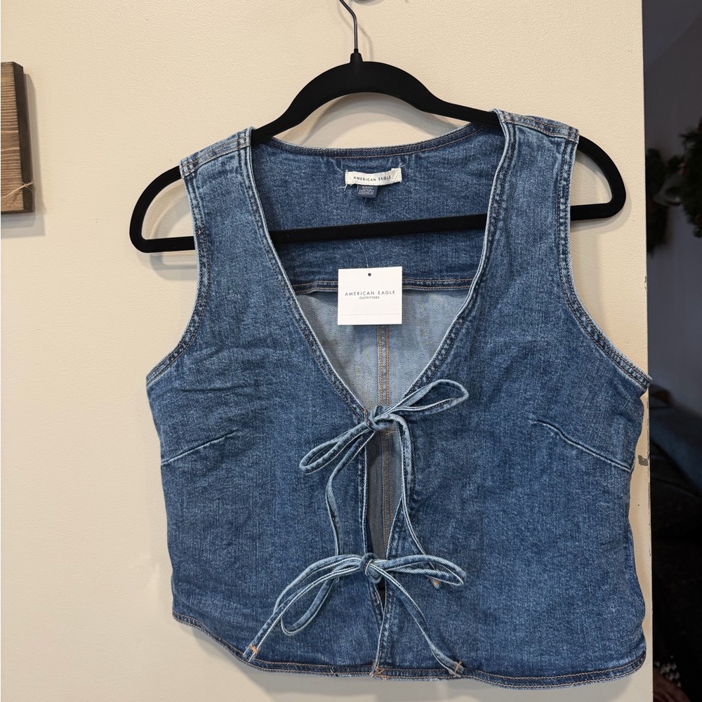 Universal Thread Blue Tie-Front Blouse